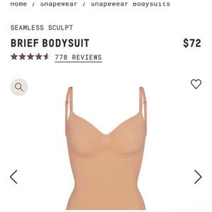 Seamless Sculpt Brief Bodysuit - Tan SKIMS